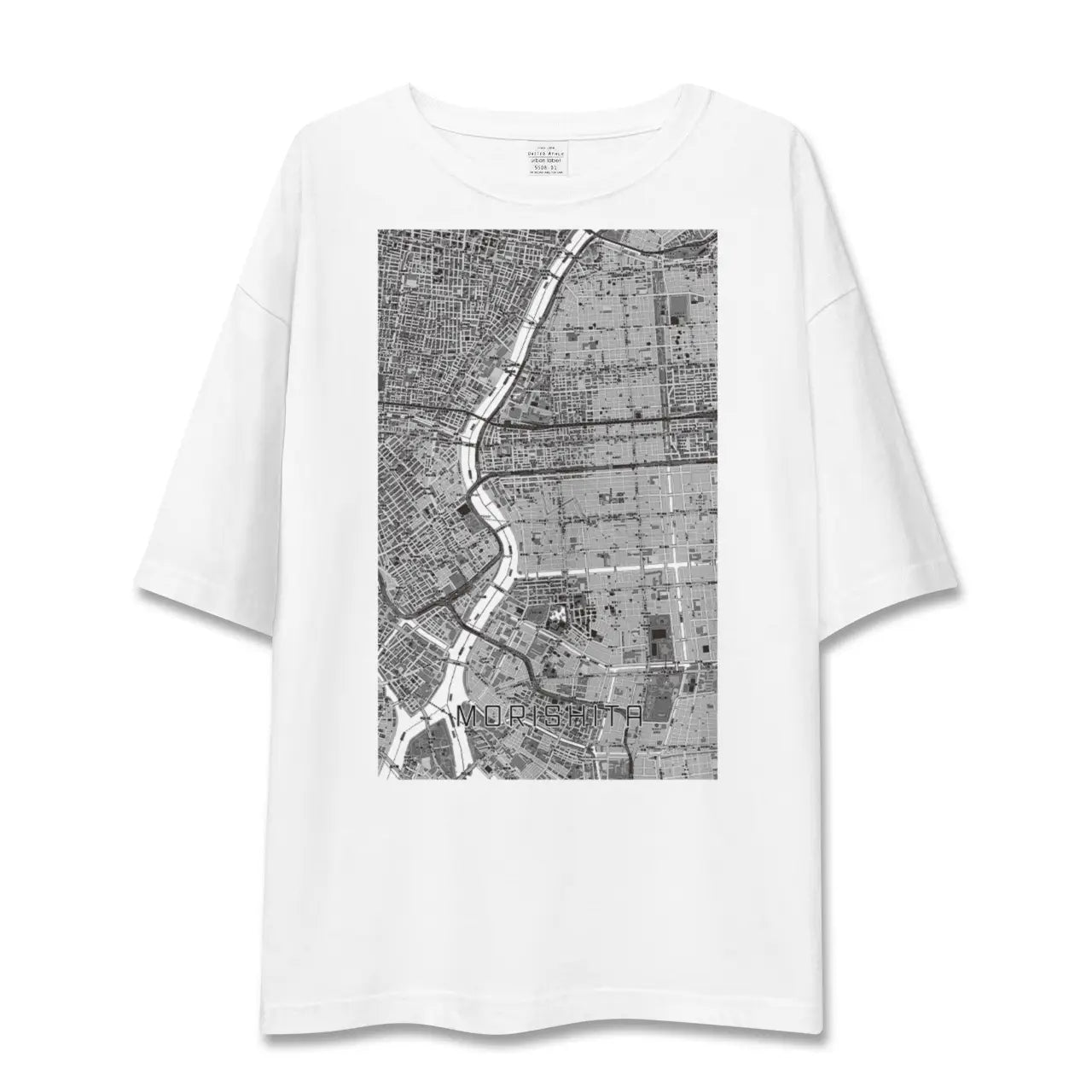 【森下(東京都)】地図柄ビッグシルエットTシャツ