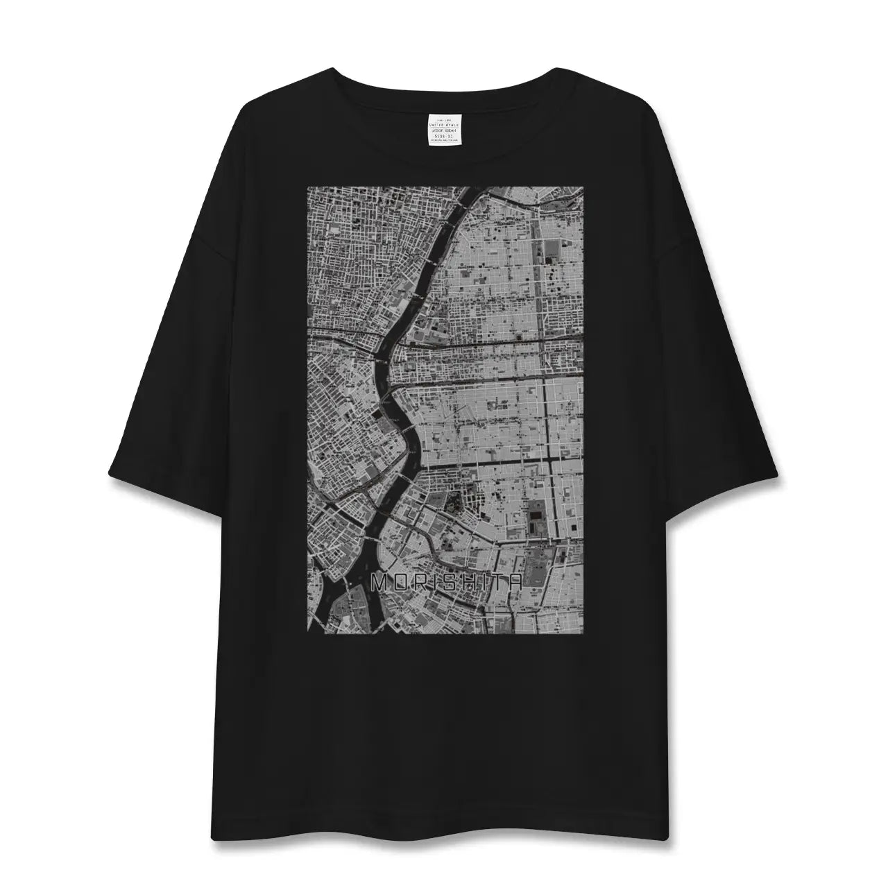 【森下(東京都)】地図柄ビッグシルエットTシャツ