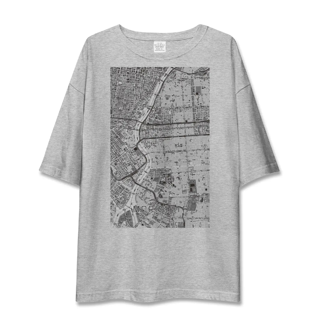 【森下(東京都)】地図柄ビッグシルエットTシャツ