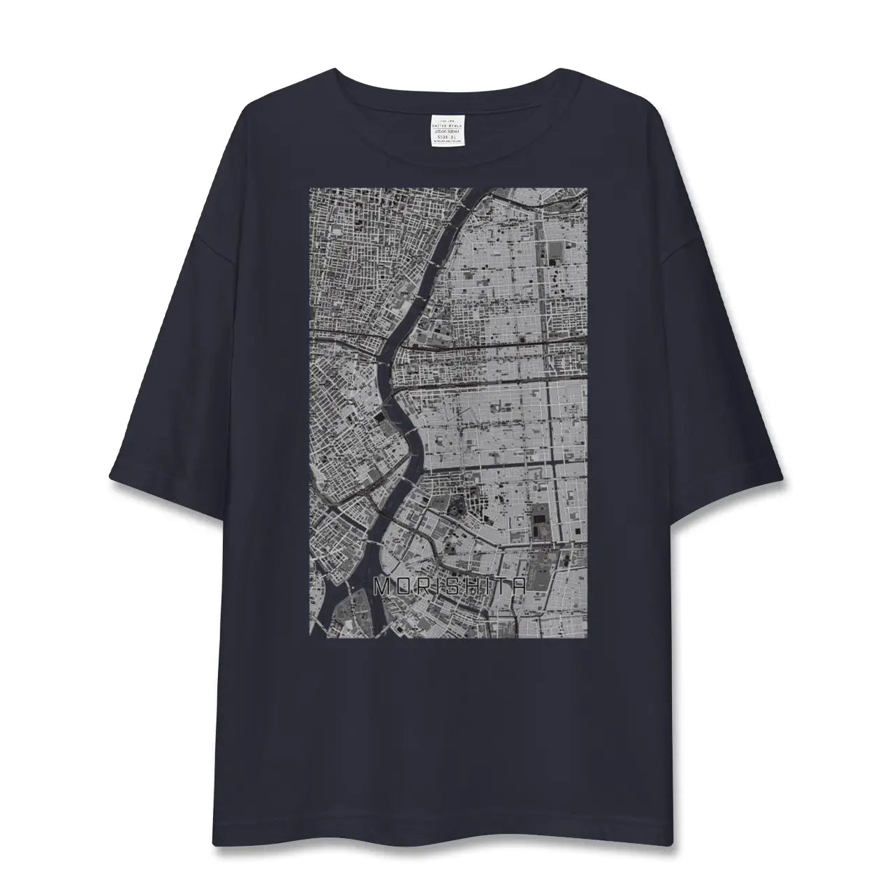 【森下(東京都)】地図柄ビッグシルエットTシャツ