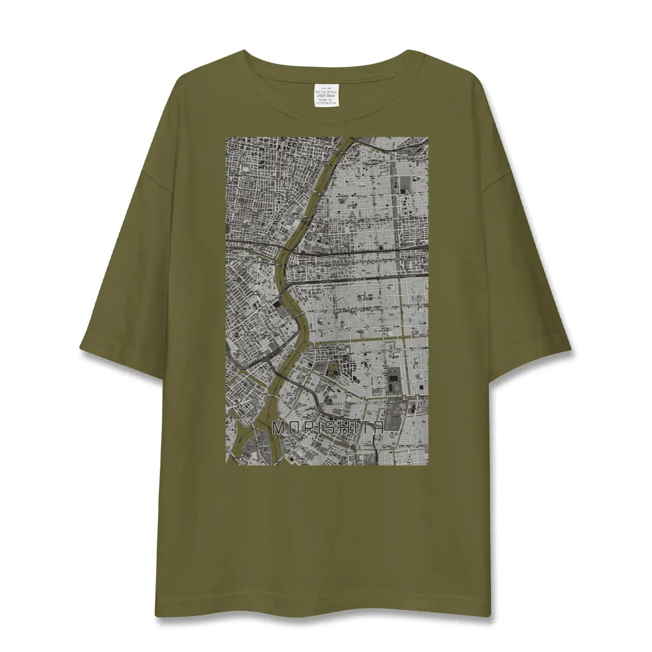 【森下(東京都)】地図柄ビッグシルエットTシャツ