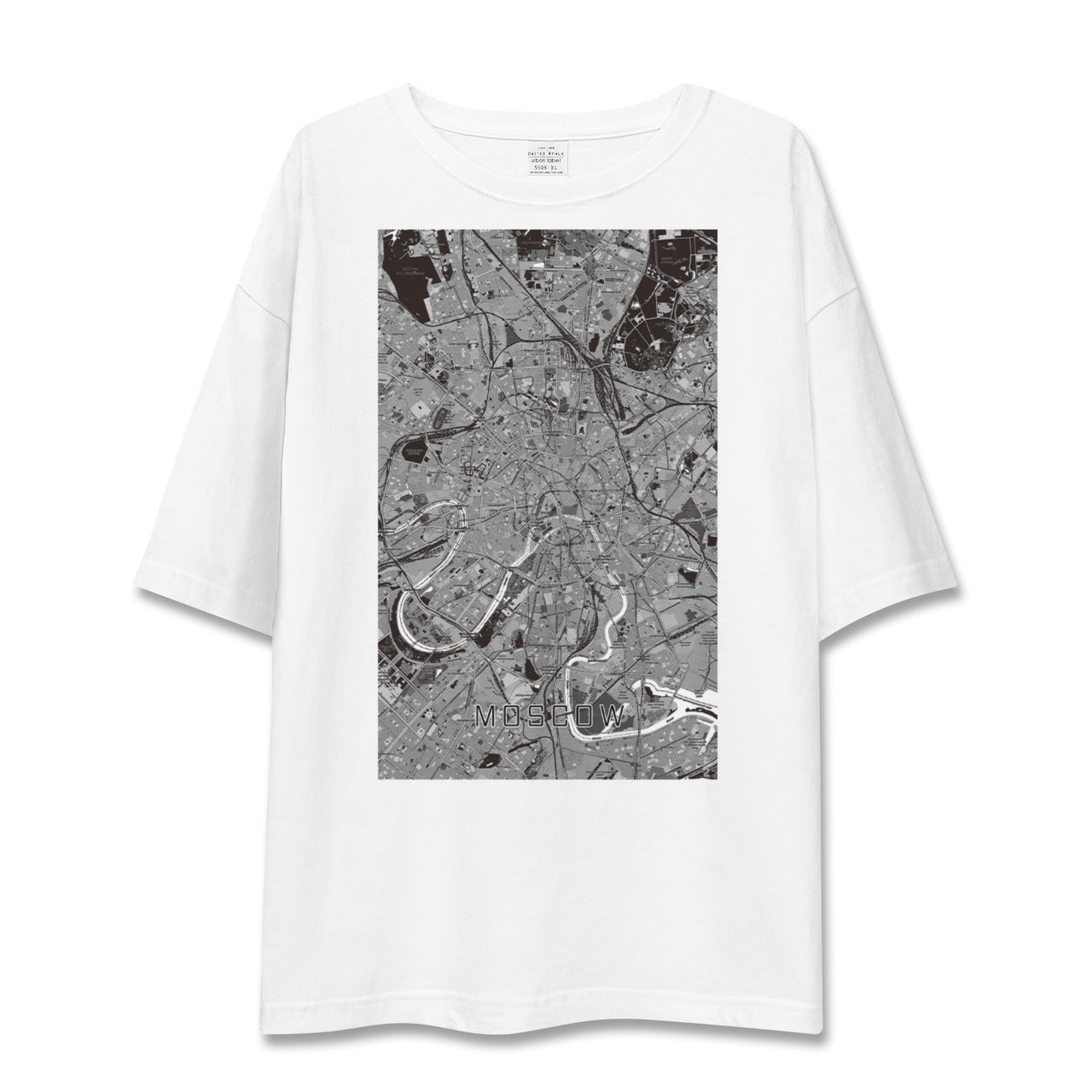 【モスクワ(ロシア)】地図柄ビッグシルエットTシャツ