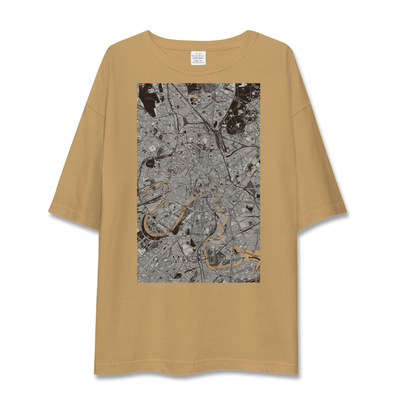 【モスクワ(ロシア)】地図柄ビッグシルエットTシャツ