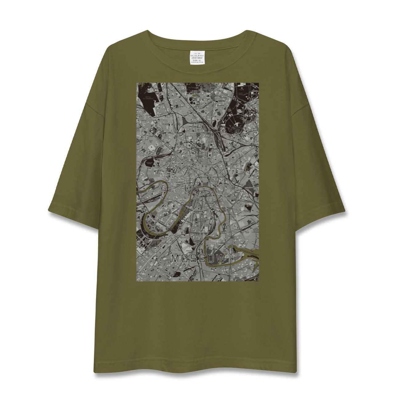 【モスクワ(ロシア)】地図柄ビッグシルエットTシャツ