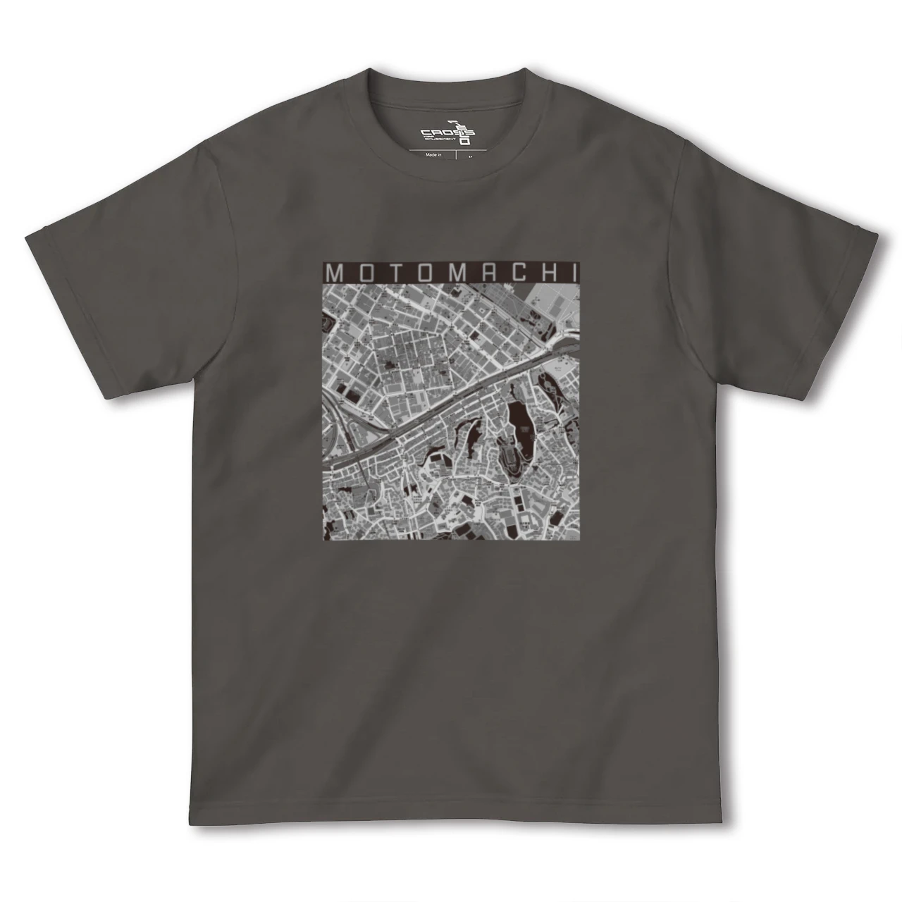 【元町(神奈川県)(神奈川県)】地図柄ヘビーウェイトTシャツ