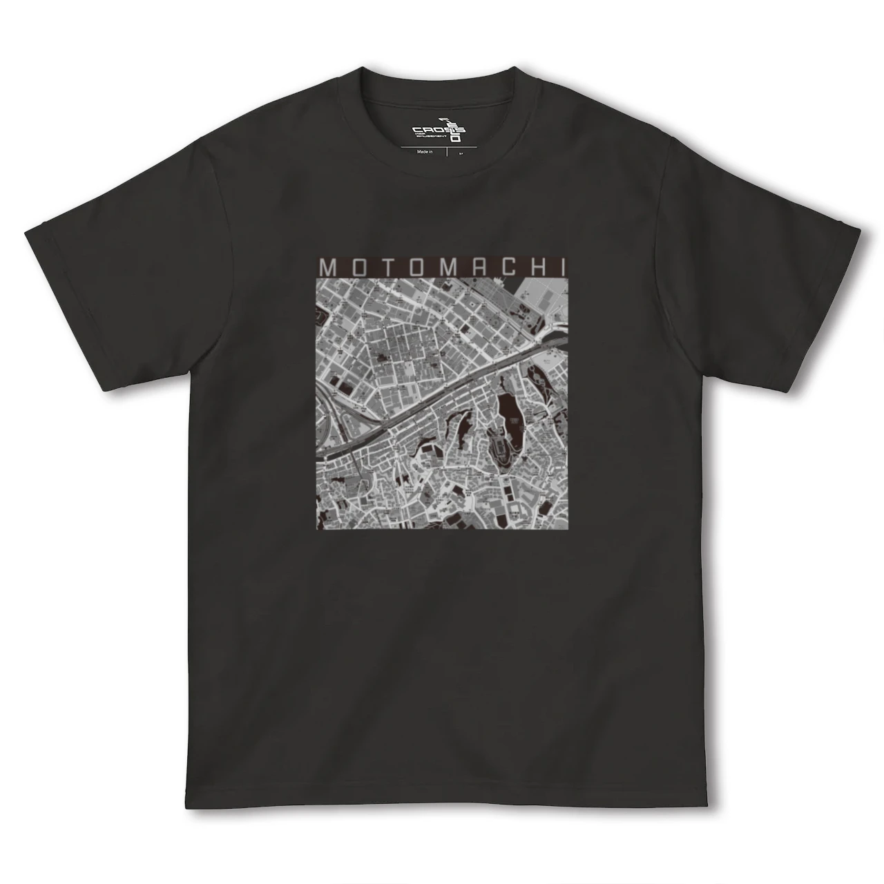 【元町(神奈川県)(神奈川県)】地図柄ヘビーウェイトTシャツ