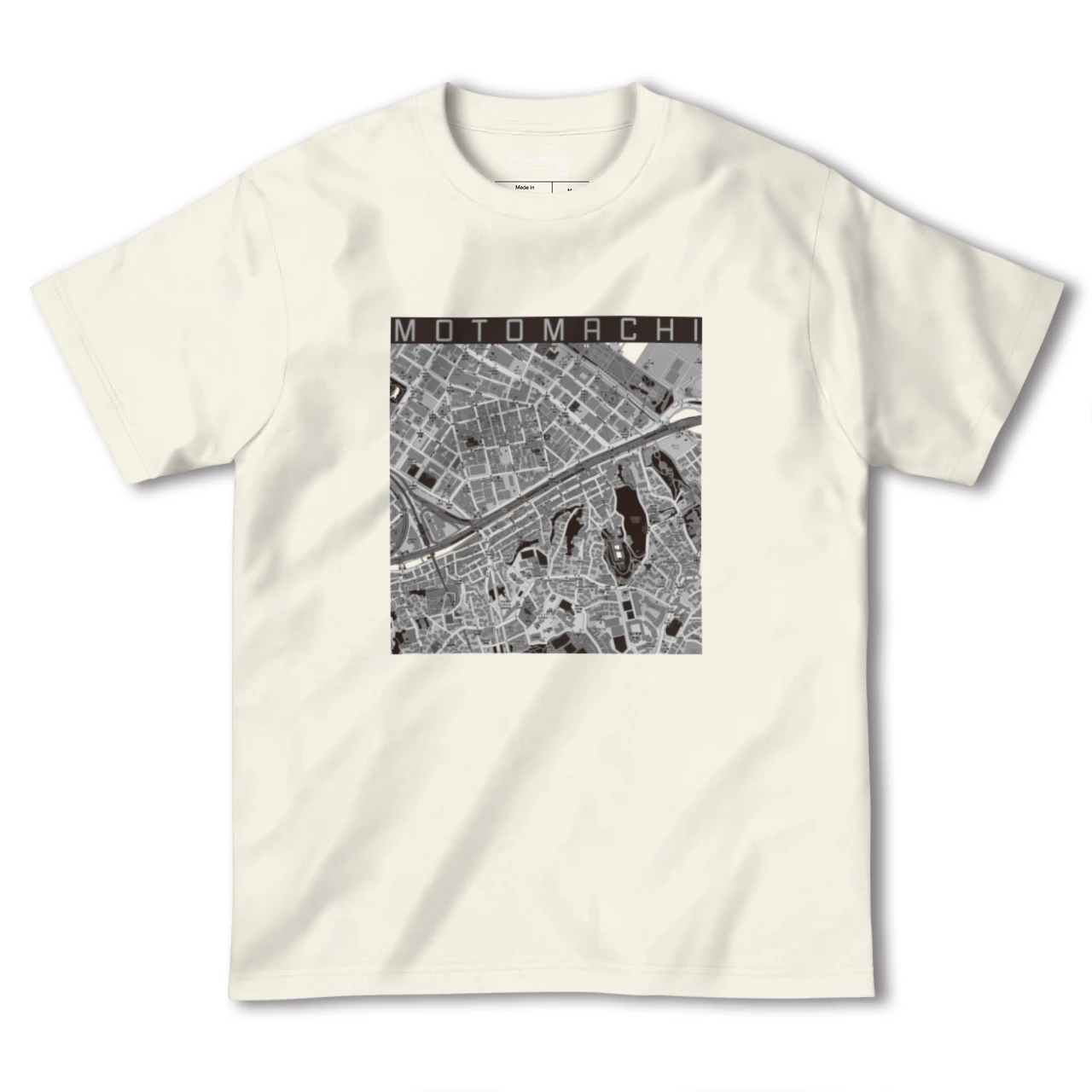 【元町(神奈川県)(神奈川県)】地図柄ヘビーウェイトTシャツ