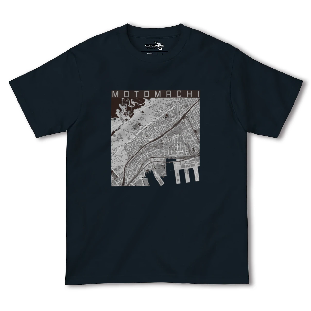 【元町(兵庫県)】地図柄ヘビーウェイトTシャツ