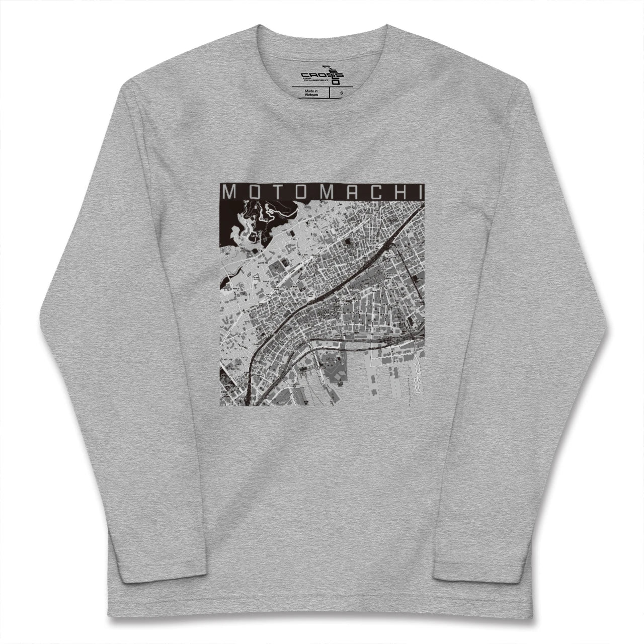 【元町(兵庫県)】地図柄ロングスリーブTシャツ