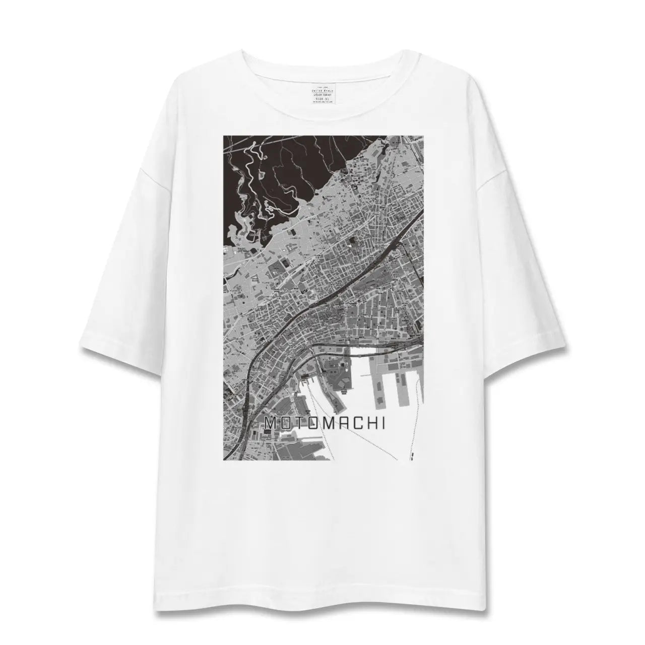 【元町(兵庫県)】地図柄ビッグシルエットTシャツ