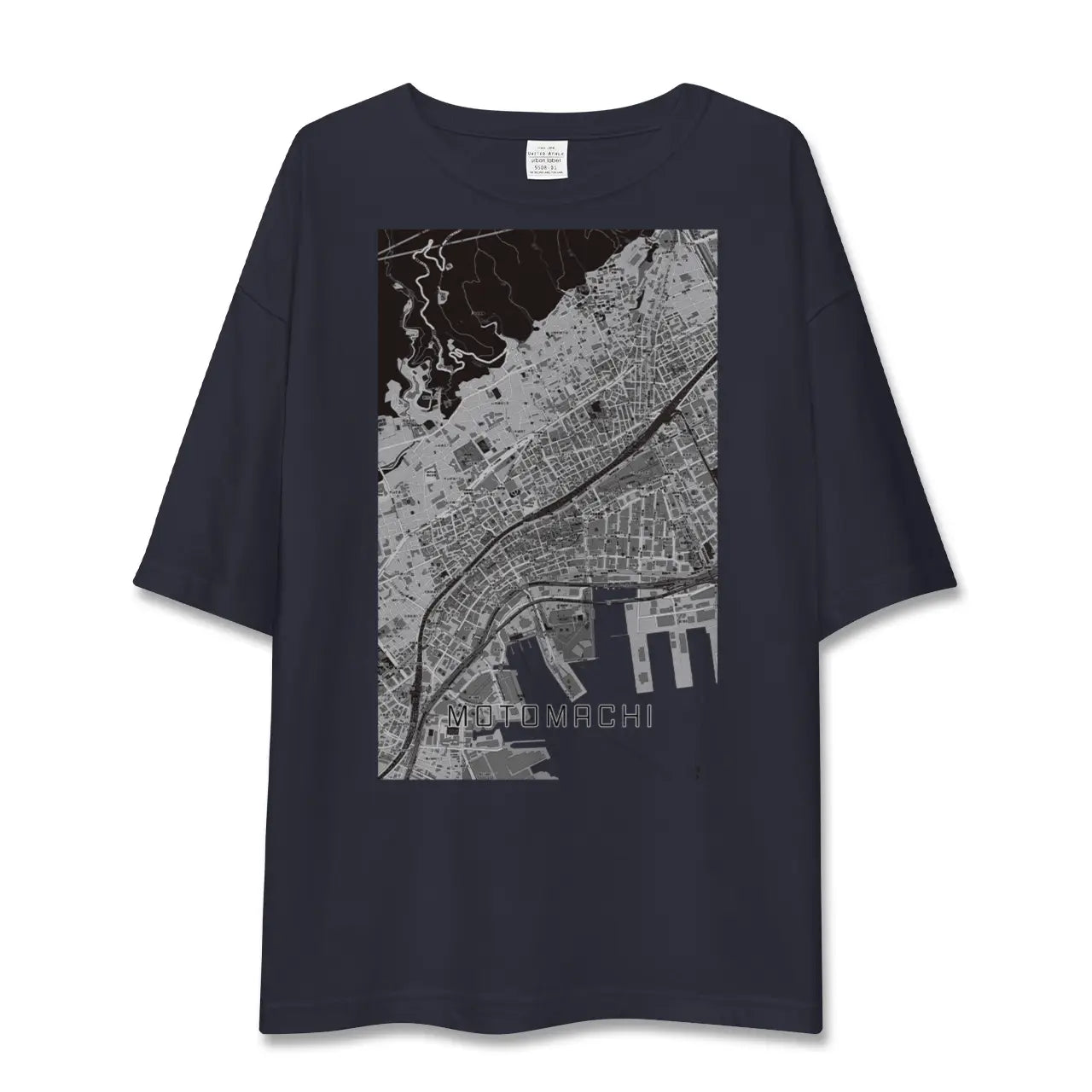 【元町(兵庫県)】地図柄ビッグシルエットTシャツ