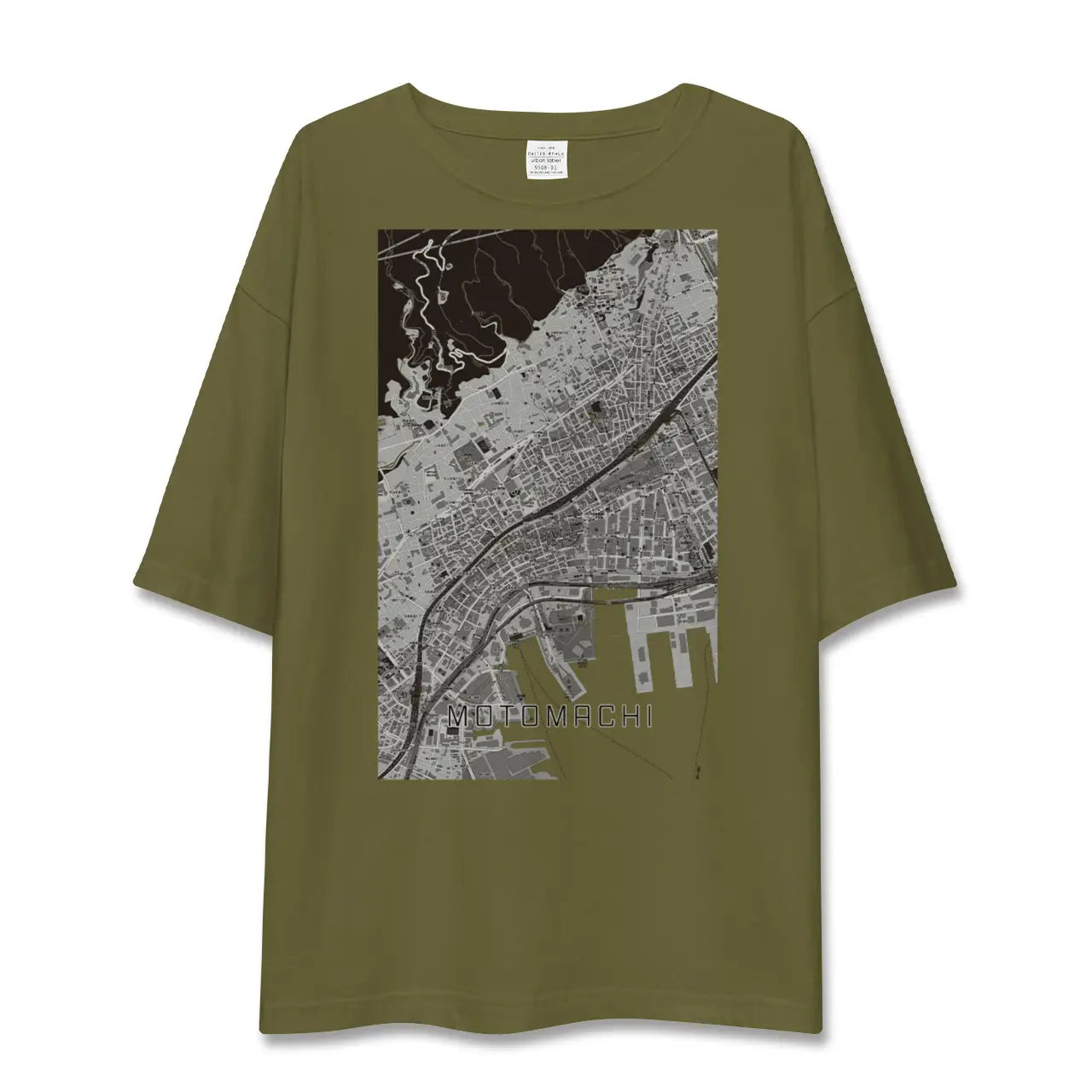 【元町(兵庫県)】地図柄ビッグシルエットTシャツ