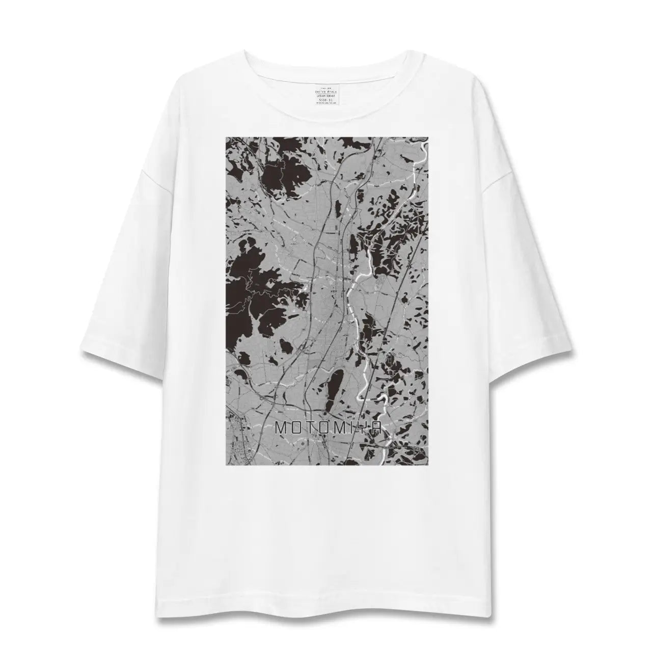 【本宮(福島県)(福島県)】地図柄ビッグシルエットTシャツ