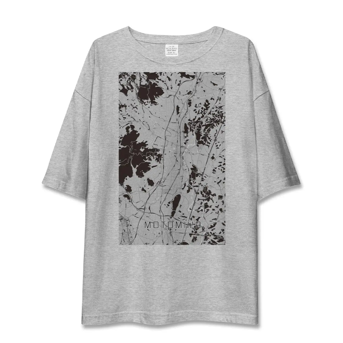 【本宮(福島県)(福島県)】地図柄ビッグシルエットTシャツ