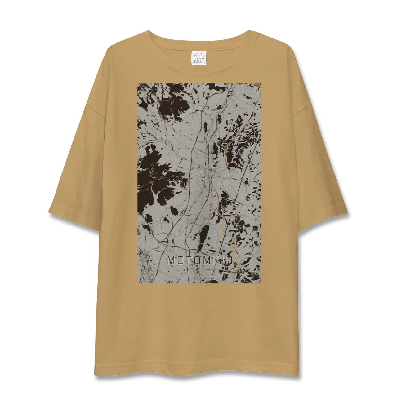 【本宮(福島県)(福島県)】地図柄ビッグシルエットTシャツ