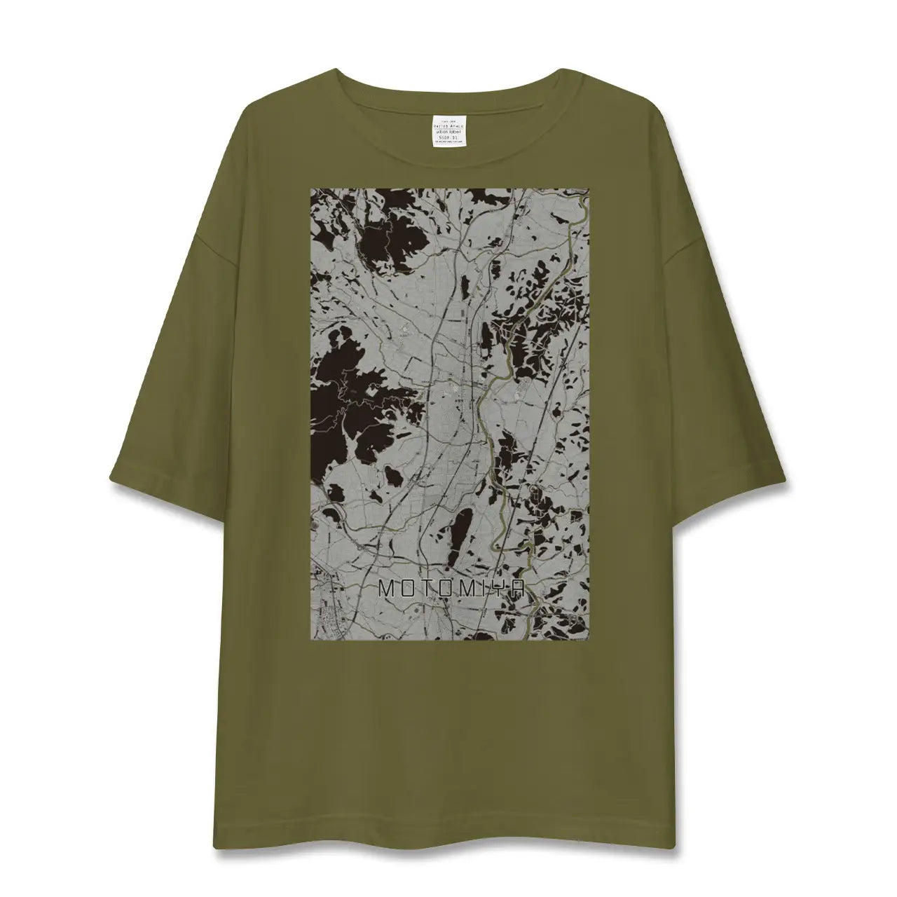 【本宮(福島県)(福島県)】地図柄ビッグシルエットTシャツ
