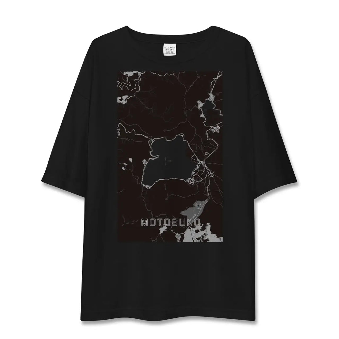 【本栖湖(山梨県)】地図柄ビッグシルエットTシャツ