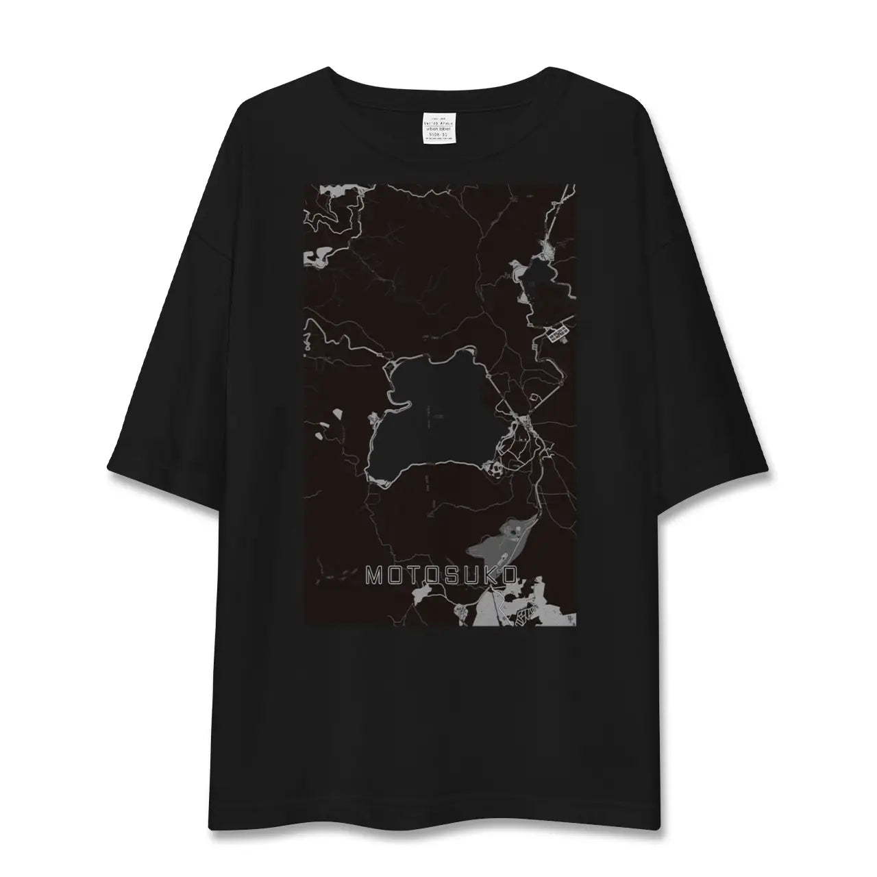 【本栖湖(山梨県)】地図柄ビッグシルエットTシャツ