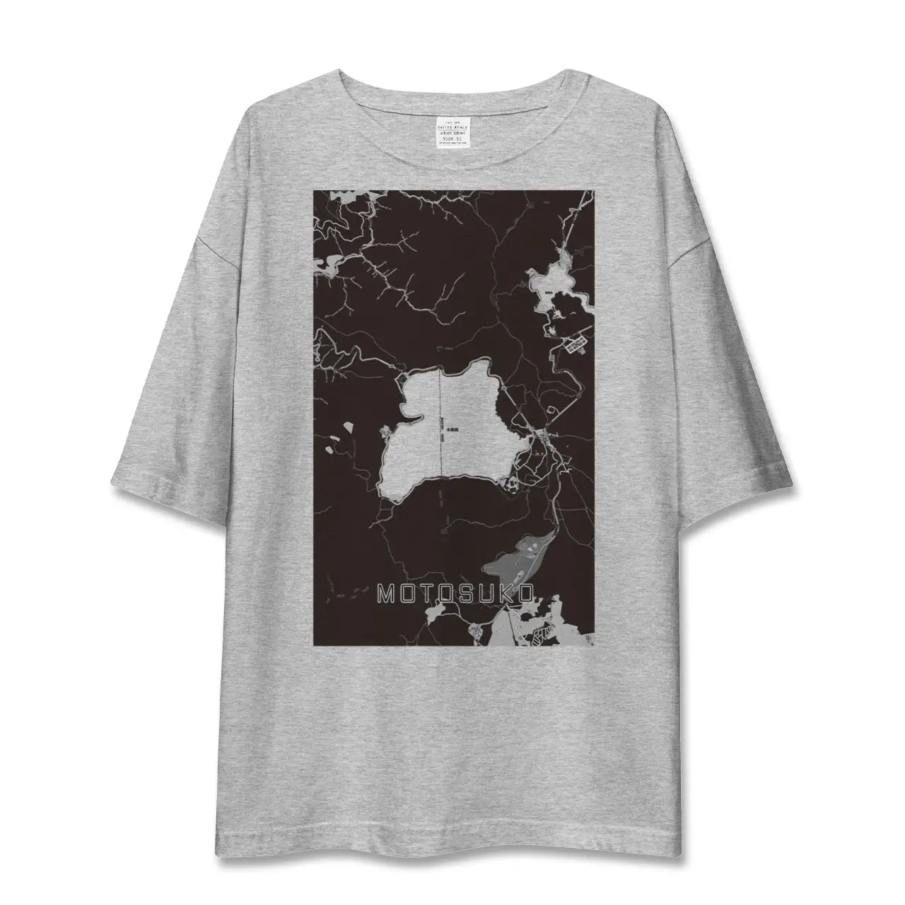 【本栖湖(山梨県)】地図柄ビッグシルエットTシャツ