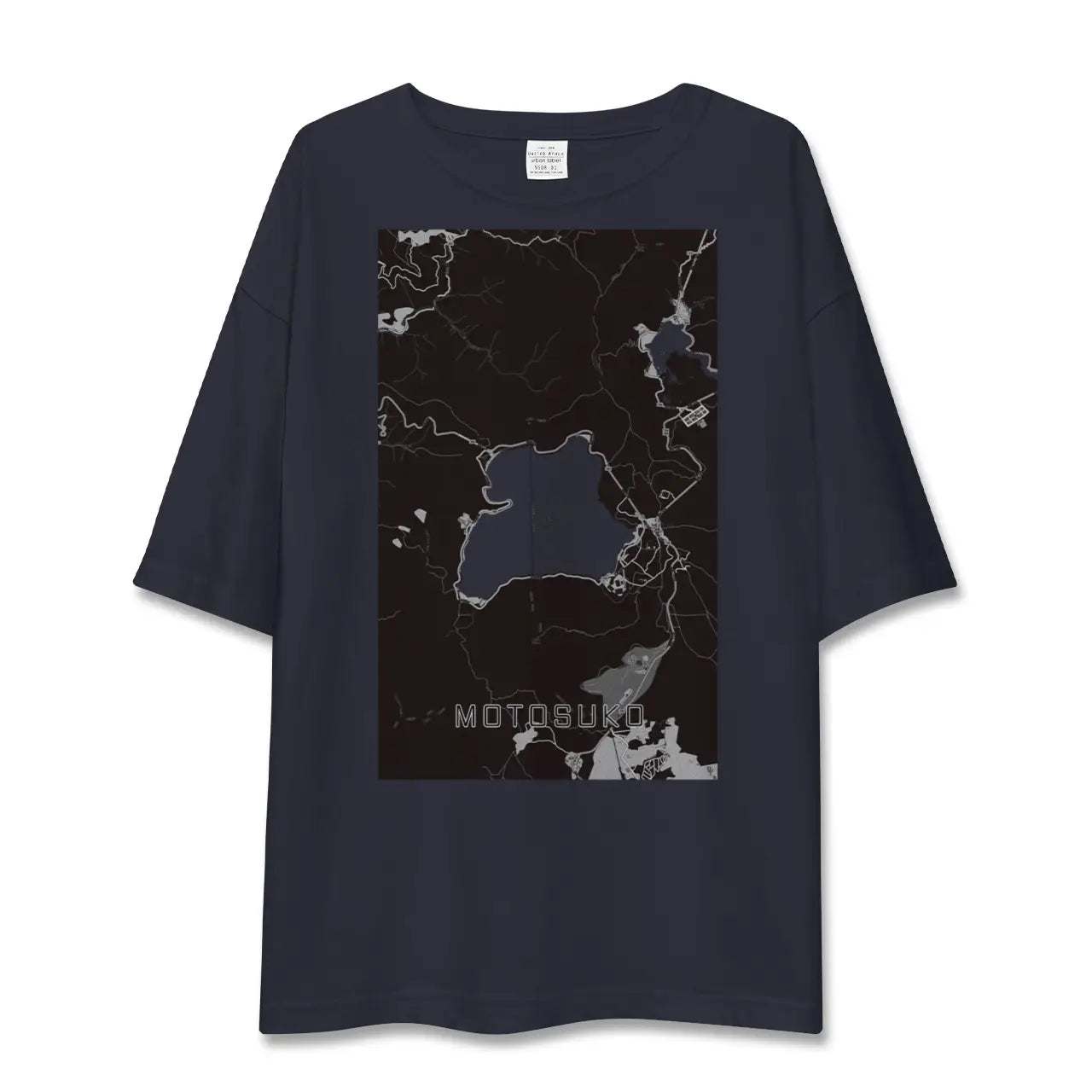 【本栖湖(山梨県)】地図柄ビッグシルエットTシャツ