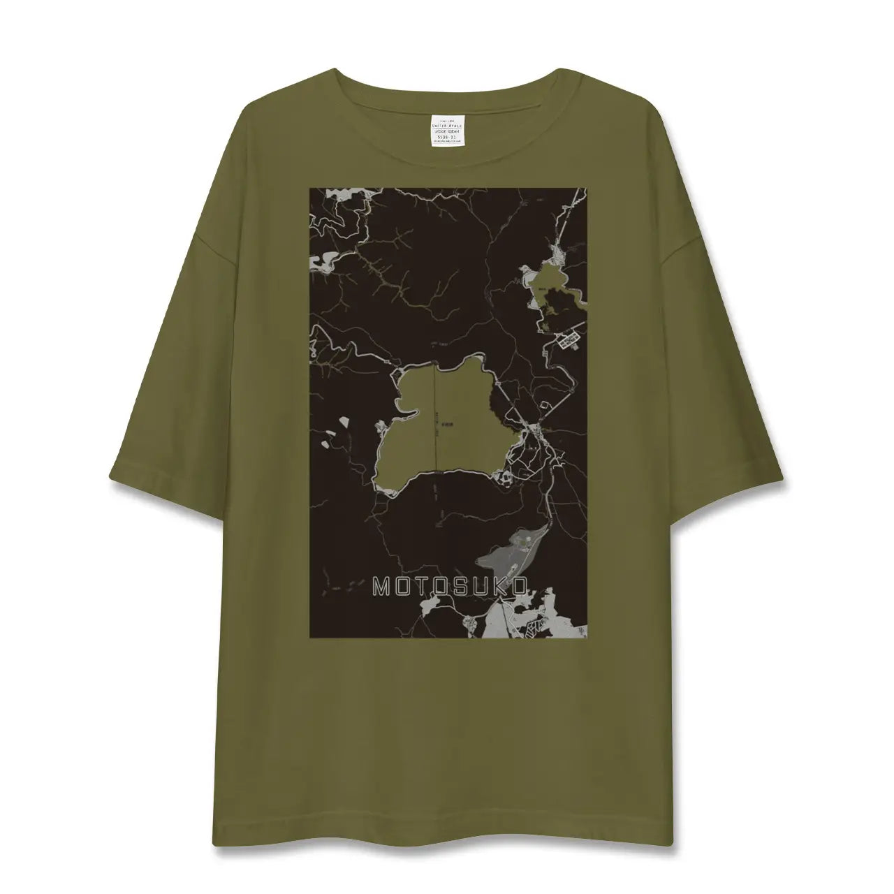 【本栖湖(山梨県)】地図柄ビッグシルエットTシャツ