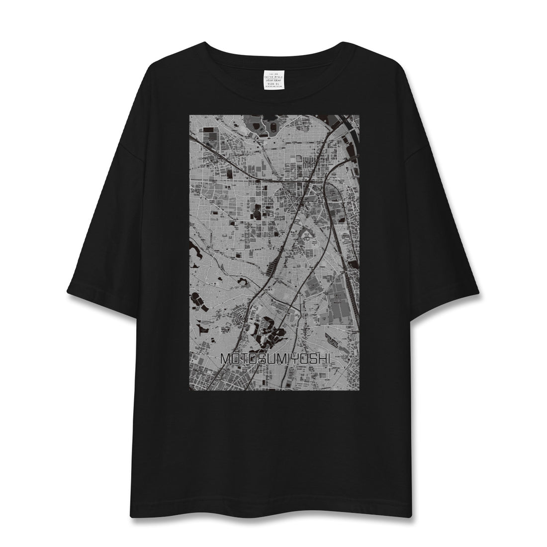 【元住吉(神奈川県)】地図柄ビッグシルエットTシャツ