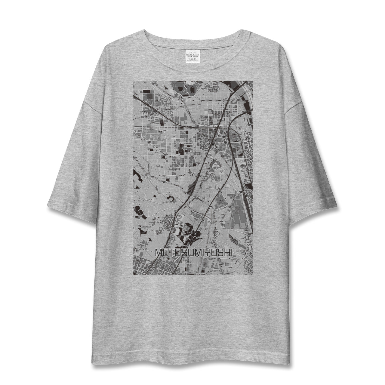 【元住吉(神奈川県)】地図柄ビッグシルエットTシャツ