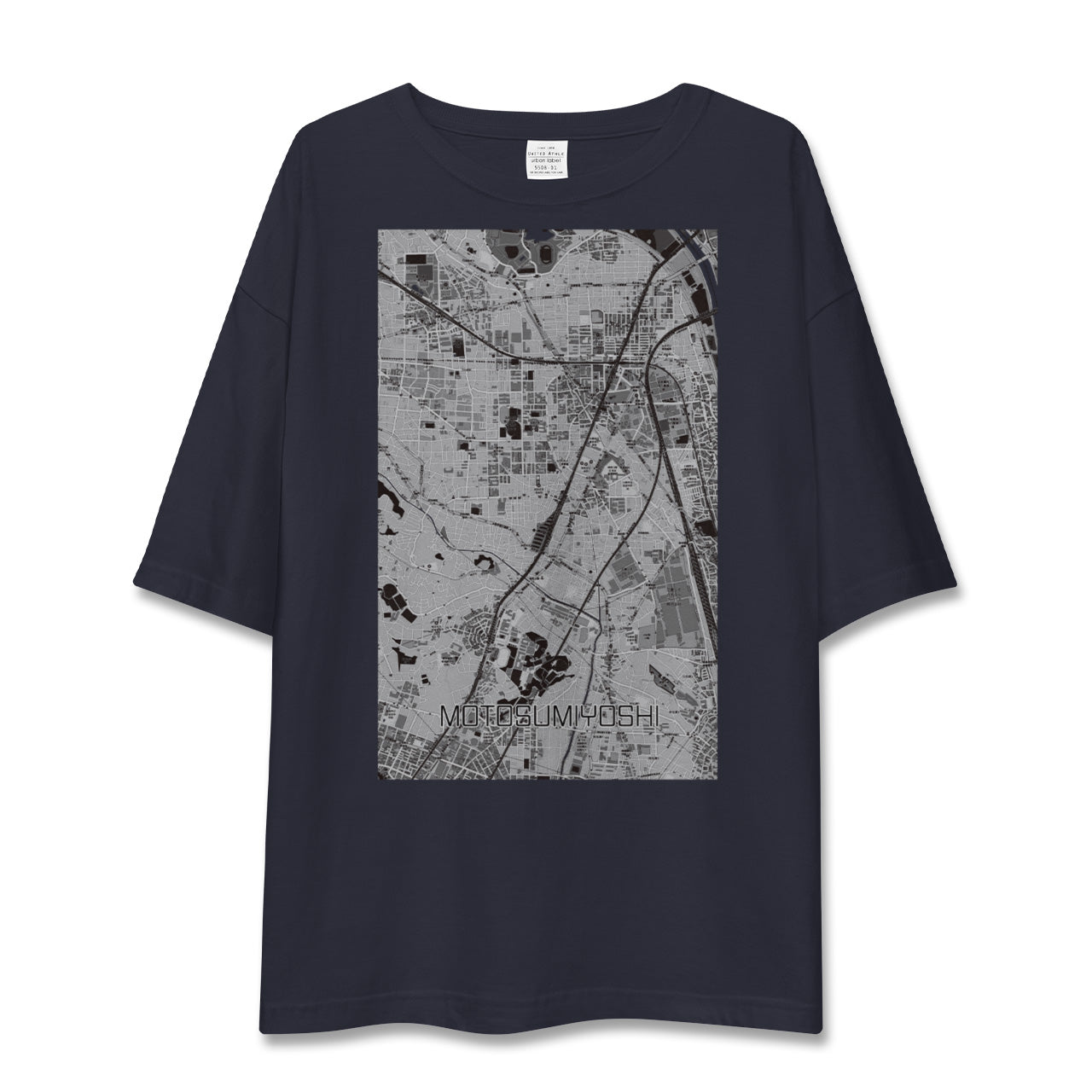 【元住吉(神奈川県)】地図柄ビッグシルエットTシャツ