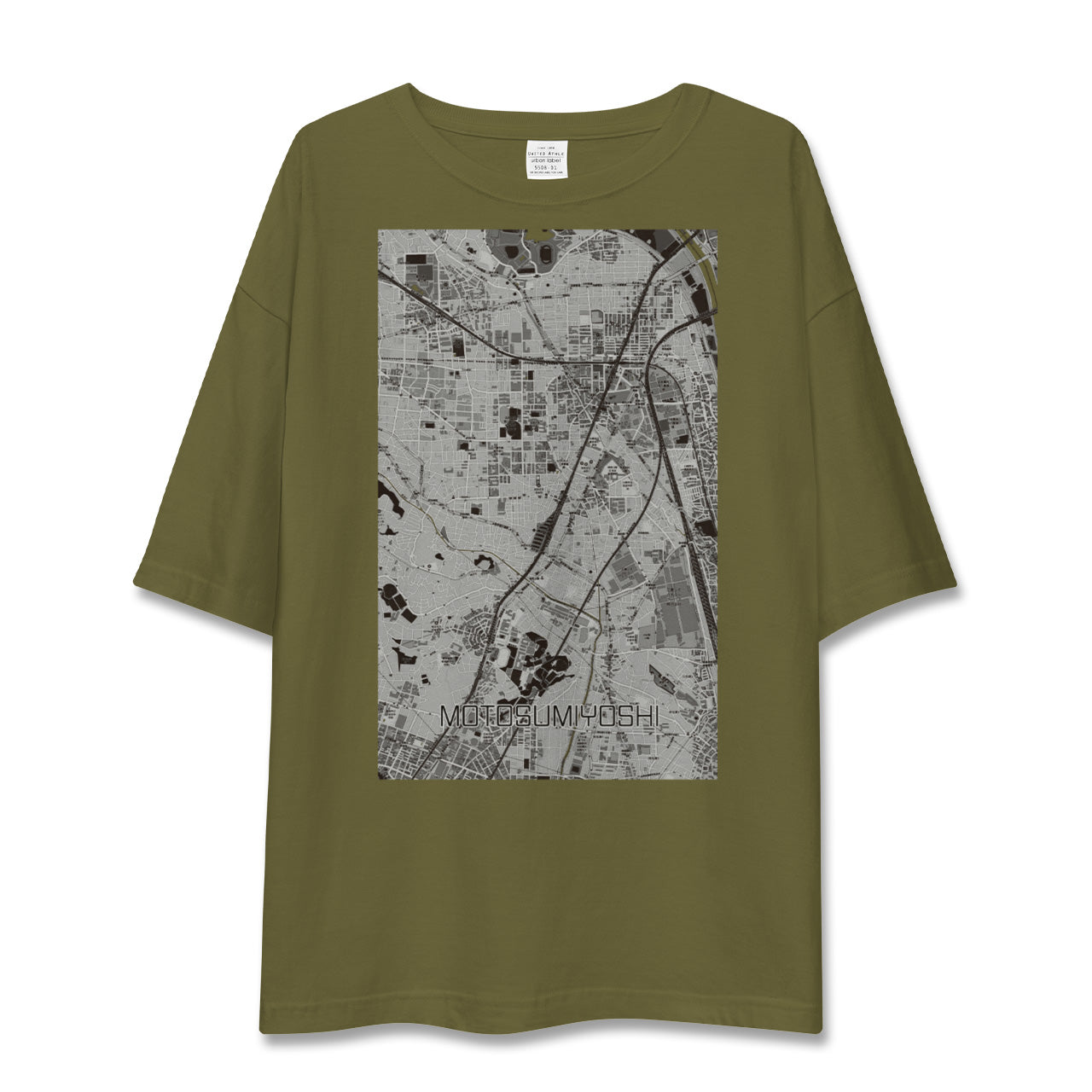 【元住吉(神奈川県)】地図柄ビッグシルエットTシャツ