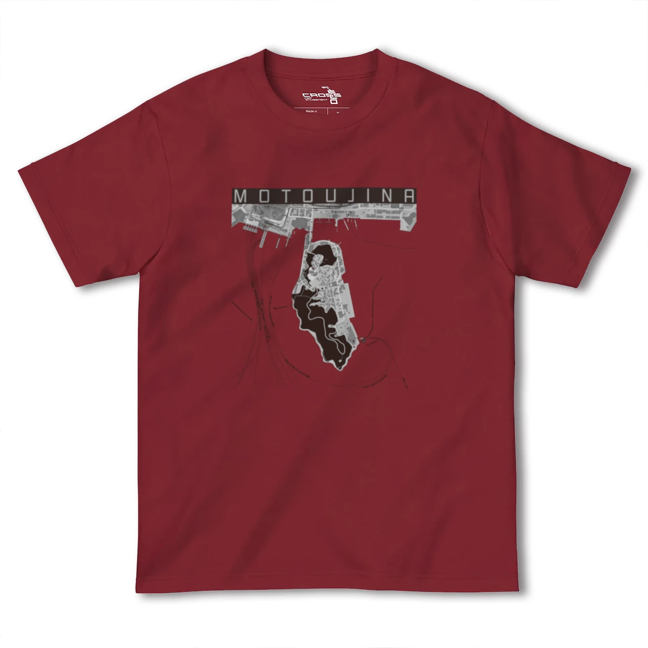 【元宇品(広島県)】地図柄ヘビーウェイトTシャツ