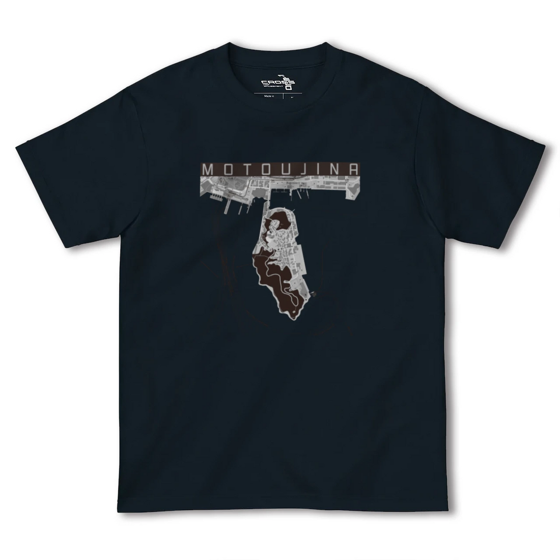 【元宇品(広島県)】地図柄ヘビーウェイトTシャツ