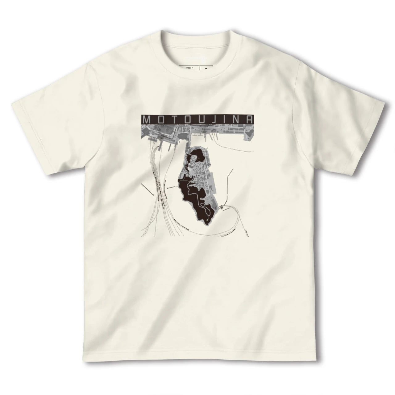 【元宇品(広島県)】地図柄ヘビーウェイトTシャツ