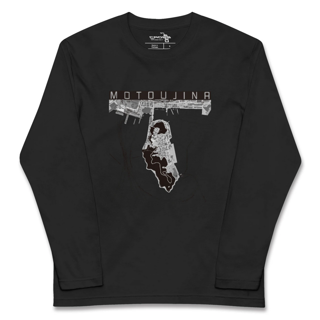 【元宇品(広島県)】地図柄ロングスリーブTシャツ