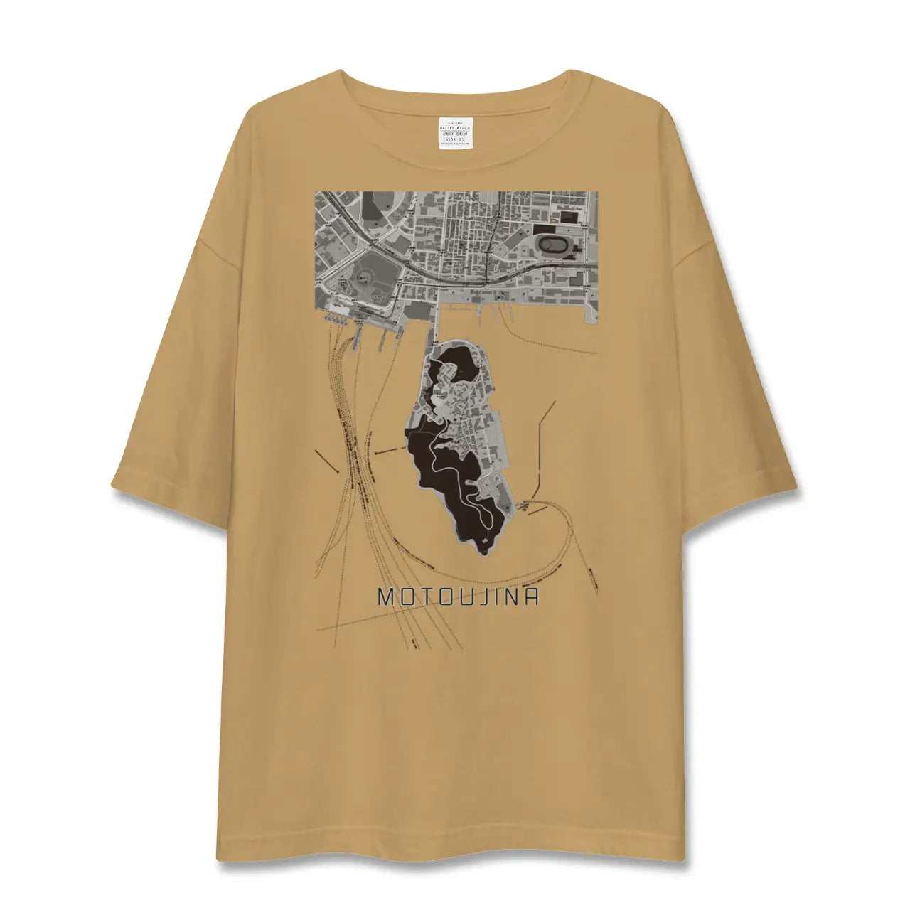 【元宇品(広島県)】地図柄ビッグシルエットTシャツ
