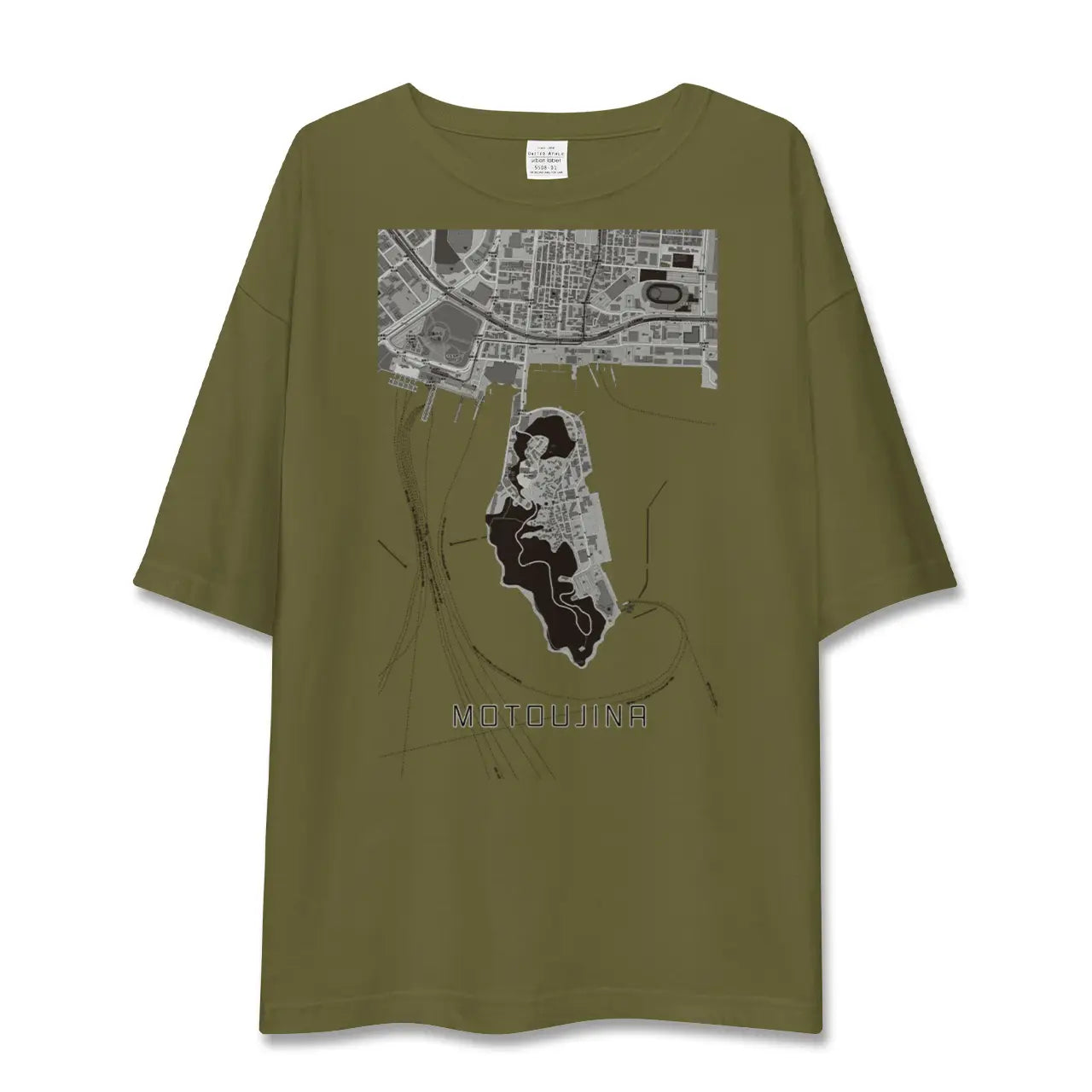 【元宇品(広島県)】地図柄ビッグシルエットTシャツ
