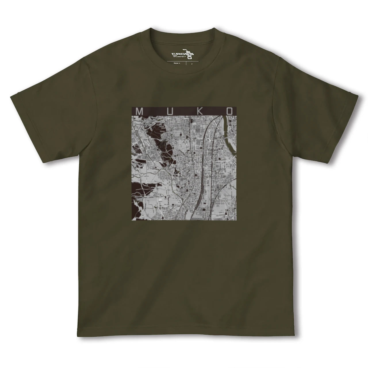 【向日(京都府)】地図柄ヘビーウェイトTシャツ