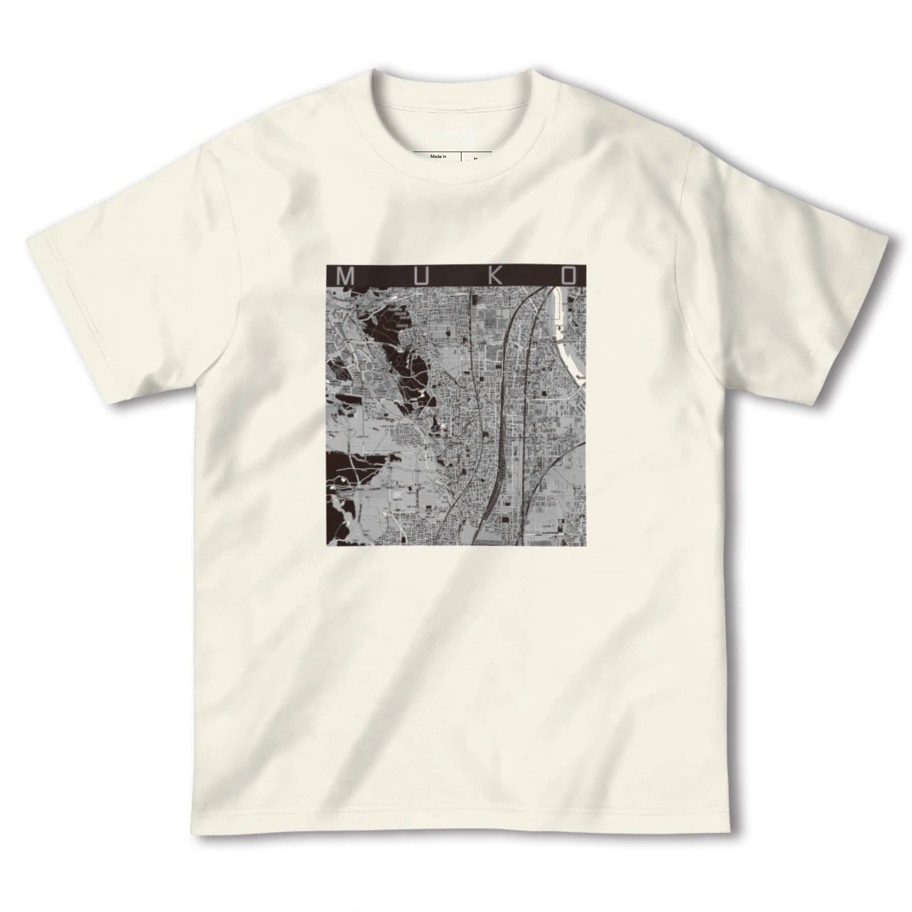 【向日(京都府)】地図柄ヘビーウェイトTシャツ