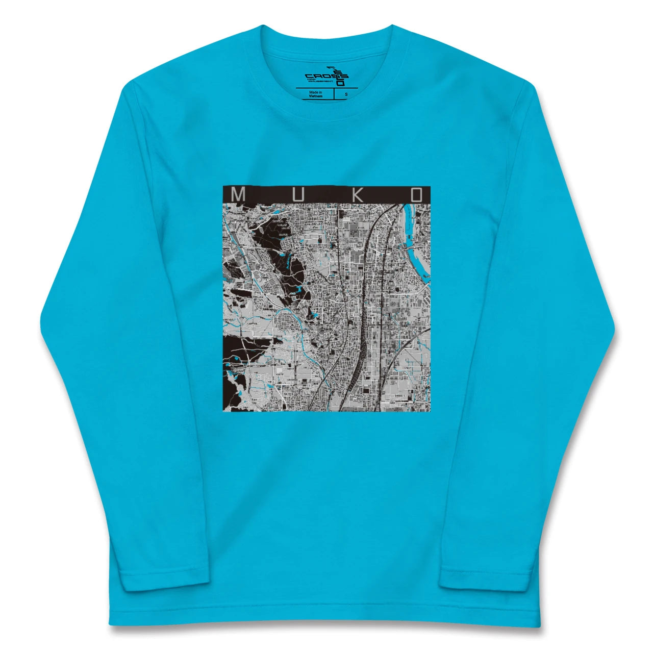 【向日(京都府)】地図柄ロングスリーブTシャツ