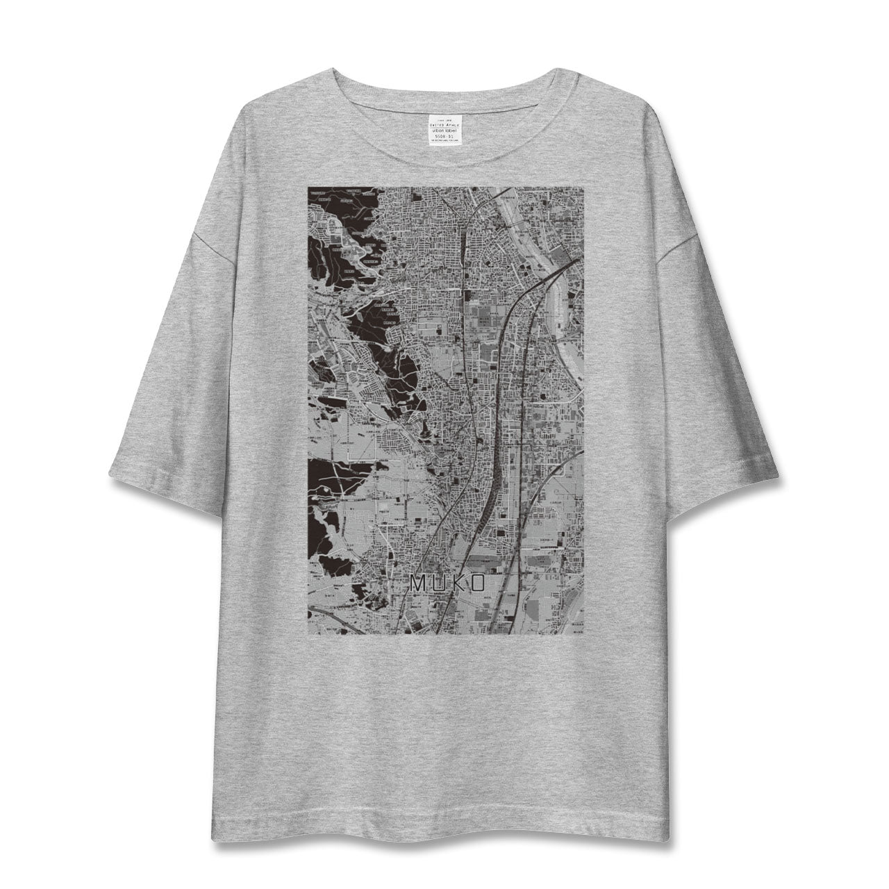【向日(京都府)】地図柄ビッグシルエットTシャツ