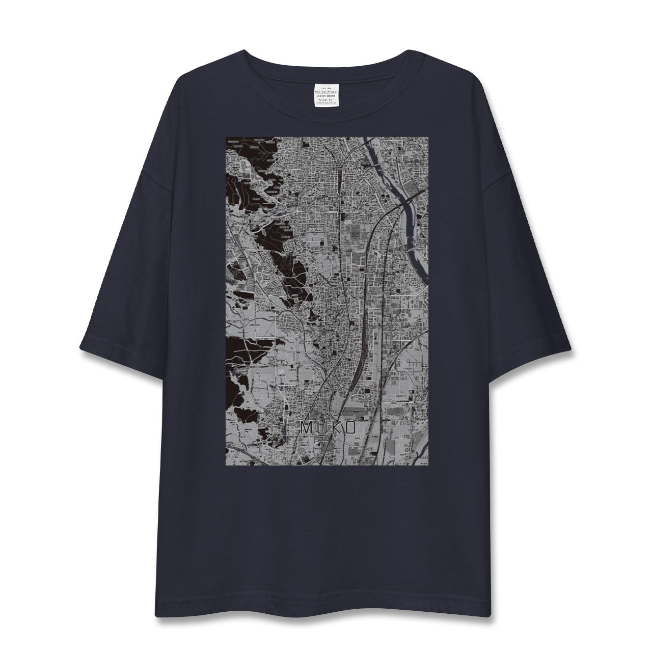 【向日(京都府)】地図柄ビッグシルエットTシャツ