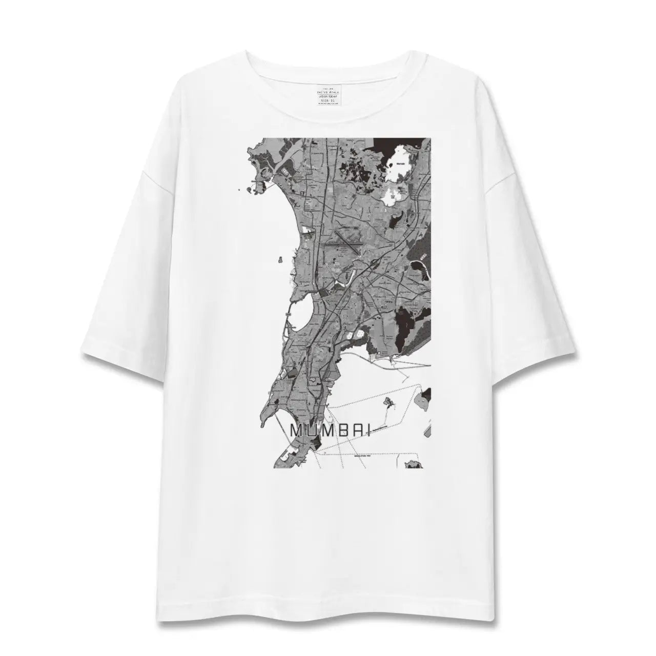 【ムンバイ(インド)】地図柄ビッグシルエットTシャツ