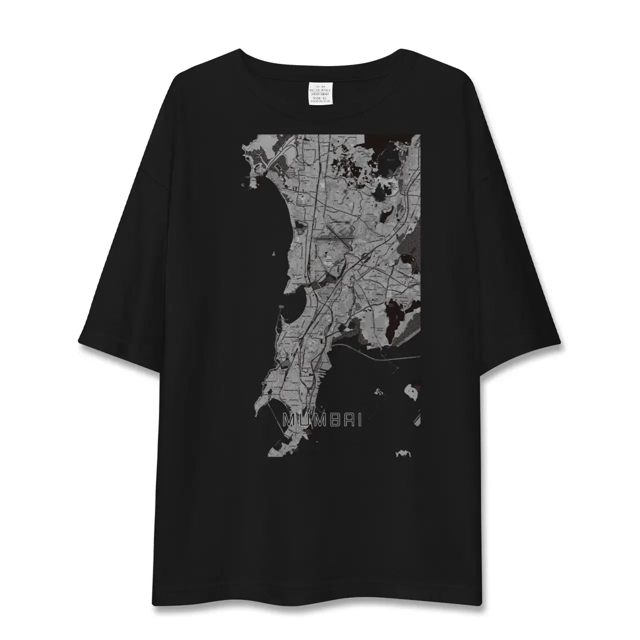 【ムンバイ(インド)】地図柄ビッグシルエットTシャツ