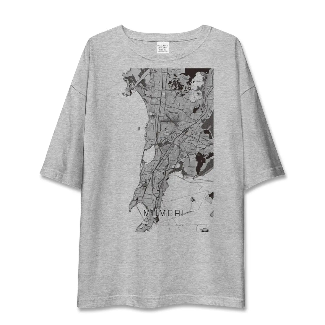 【ムンバイ(インド)】地図柄ビッグシルエットTシャツ