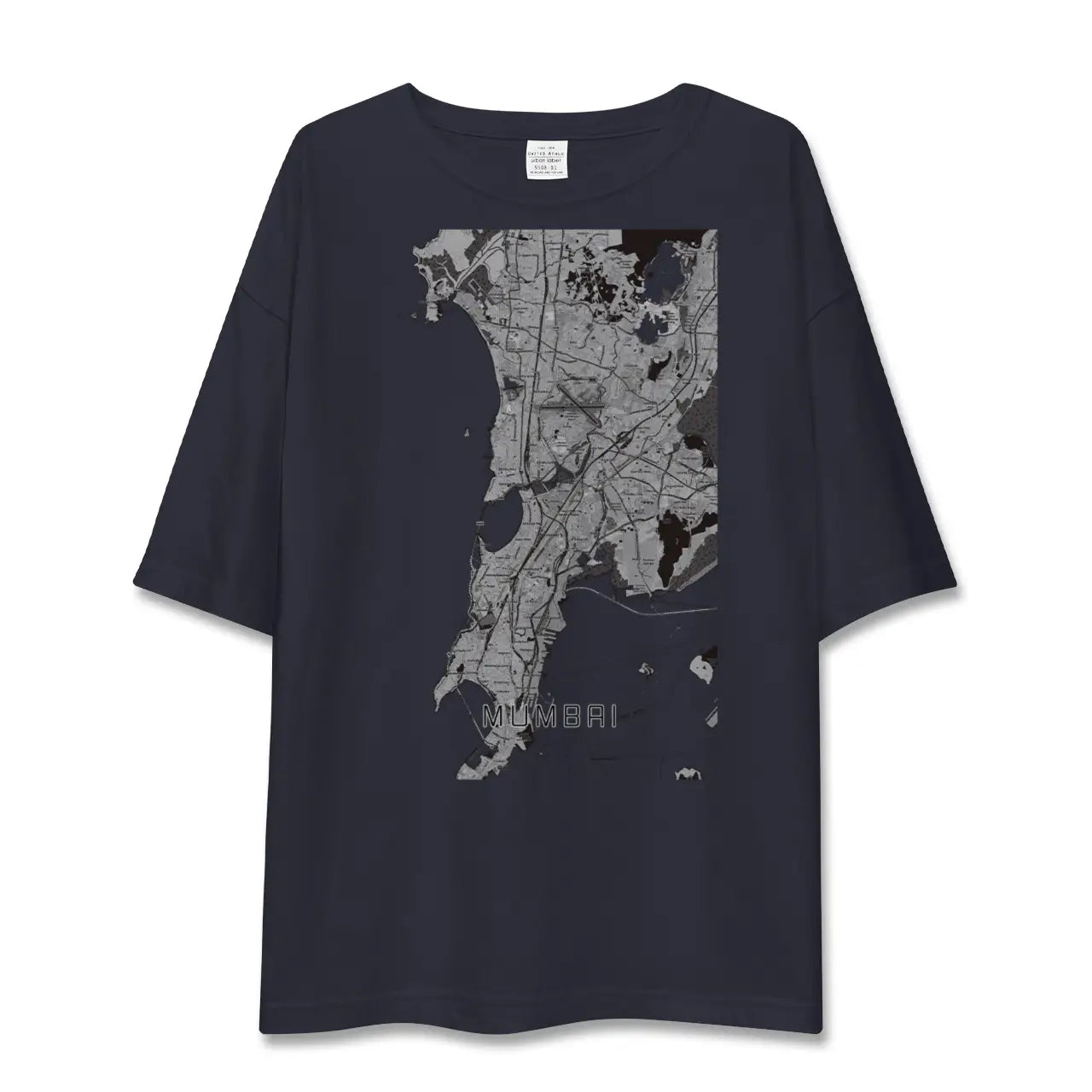 【ムンバイ(インド)】地図柄ビッグシルエットTシャツ