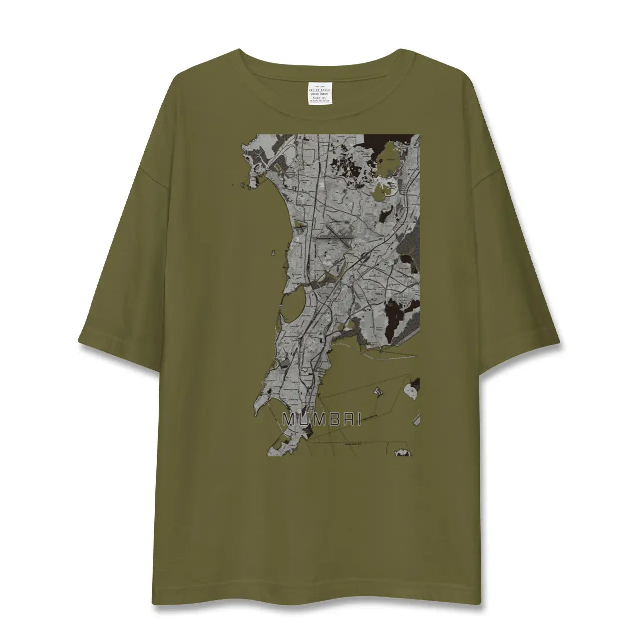 【ムンバイ(インド)】地図柄ビッグシルエットTシャツ