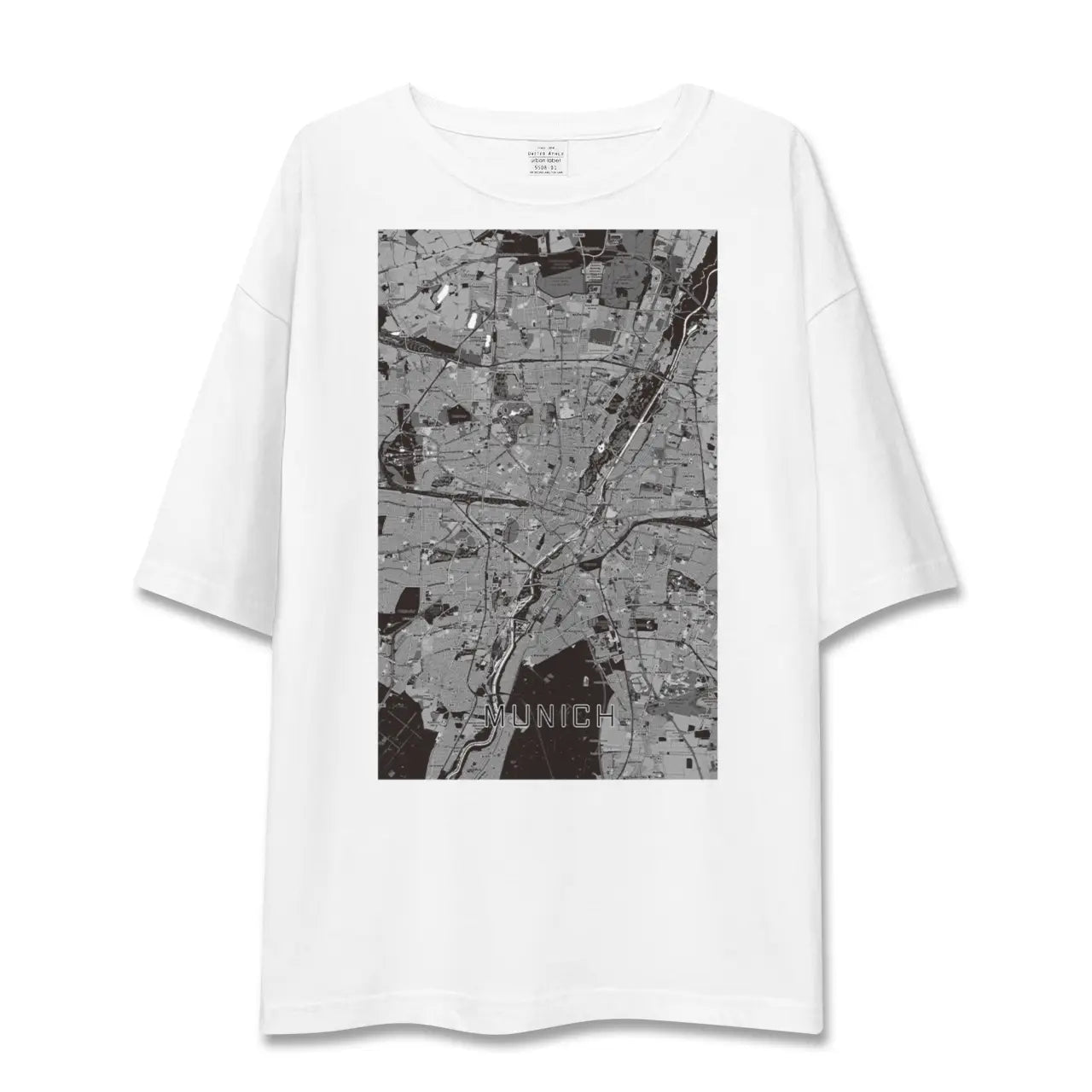 【ミュンヘン(ドイツ)】地図柄ビッグシルエットTシャツ