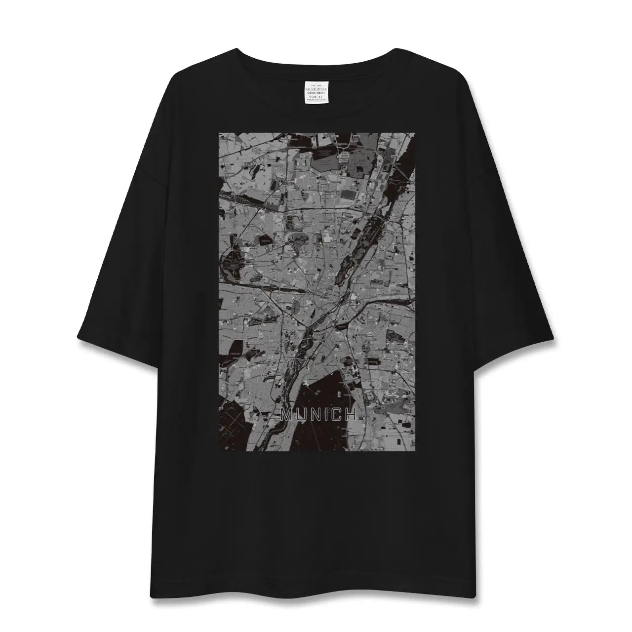 【ミュンヘン(ドイツ)】地図柄ビッグシルエットTシャツ