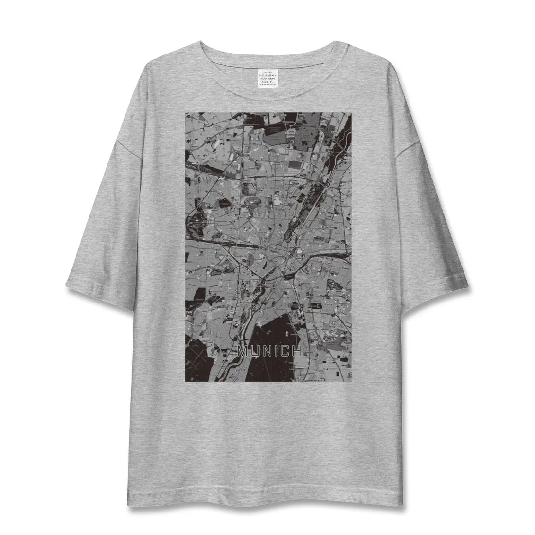 【ミュンヘン(ドイツ)】地図柄ビッグシルエットTシャツ