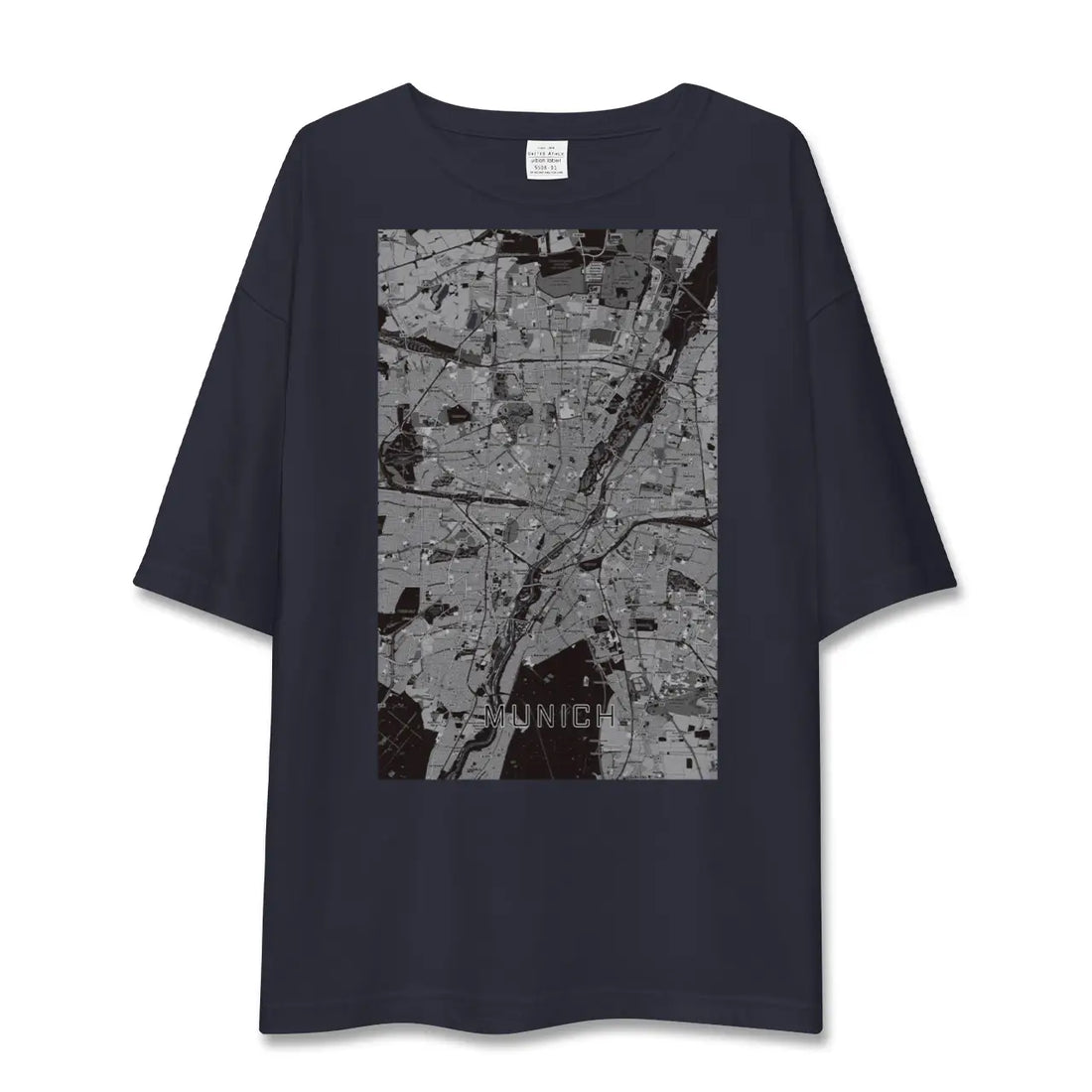 【ミュンヘン(ドイツ)】地図柄ビッグシルエットTシャツ