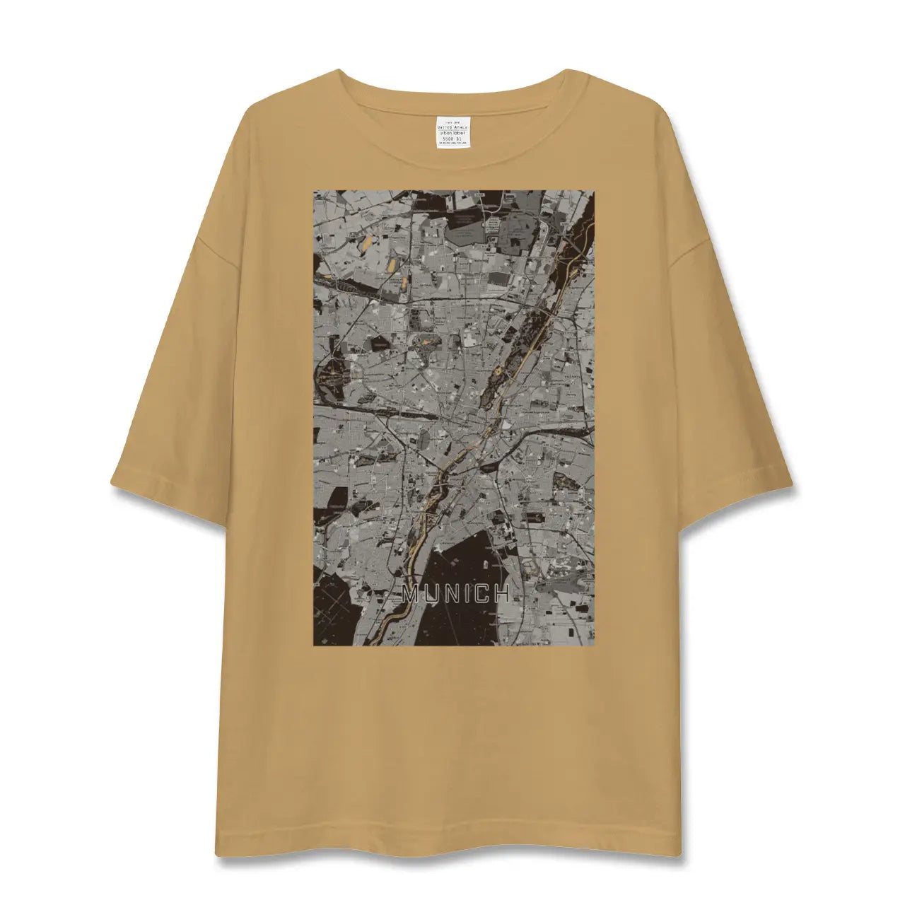 【ミュンヘン(ドイツ)】地図柄ビッグシルエットTシャツ
